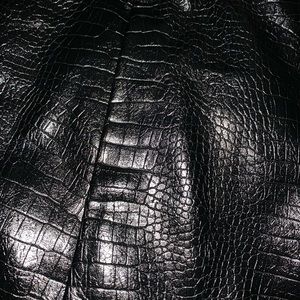Faux leather crocodile print mini skirt